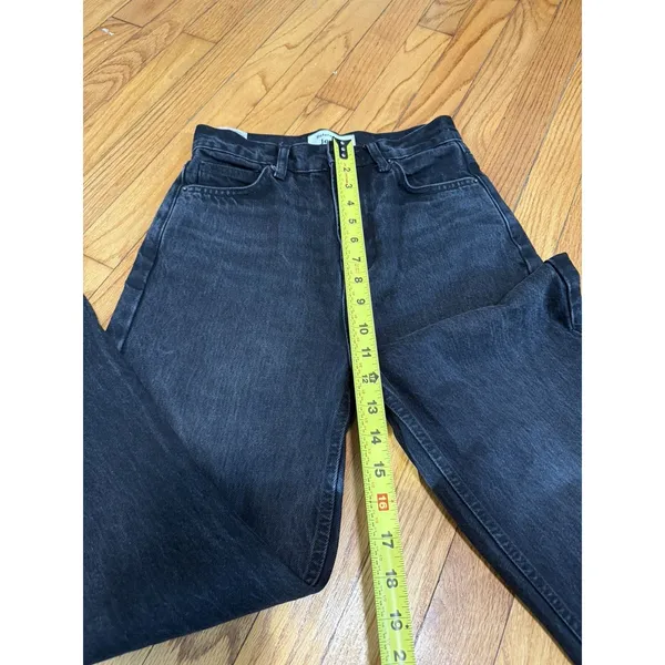 Reformation Wilder High Rise Wide Leg Jeans in Black Size 25 - Image 7