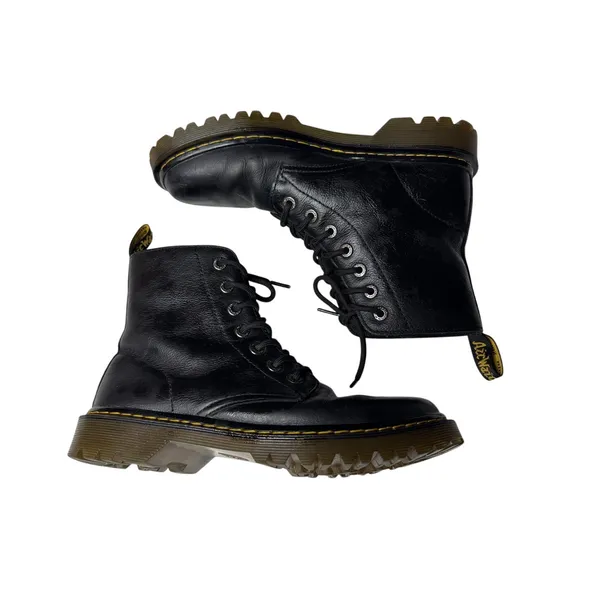 Dr. Martens Luana Black Leather Combat Boots Women’s Size 9 AW004 - Image 6
