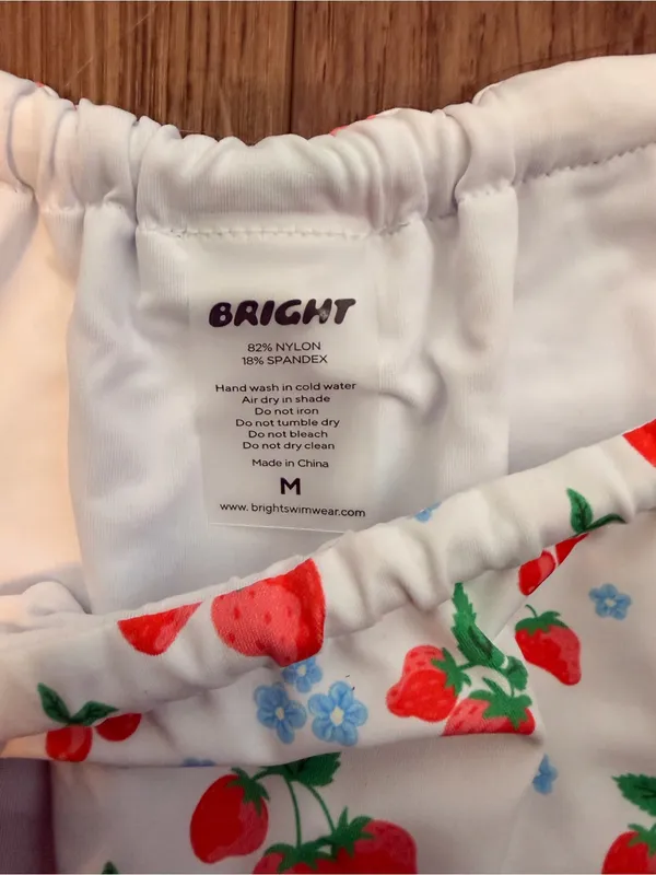 NWT Bright Swimwear Nia Berry Bliss High Rise Bikini Bottom M - Image 4