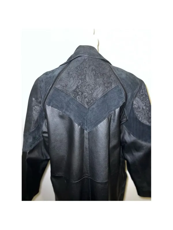 100% Genuine Leather Tooled Paisley Blazer/Coat Women’s L-XL - Image 3