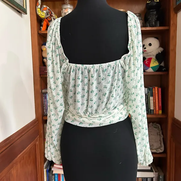 Free People Sweetie Pie Floral Sheer Wrap Top - Image 8
