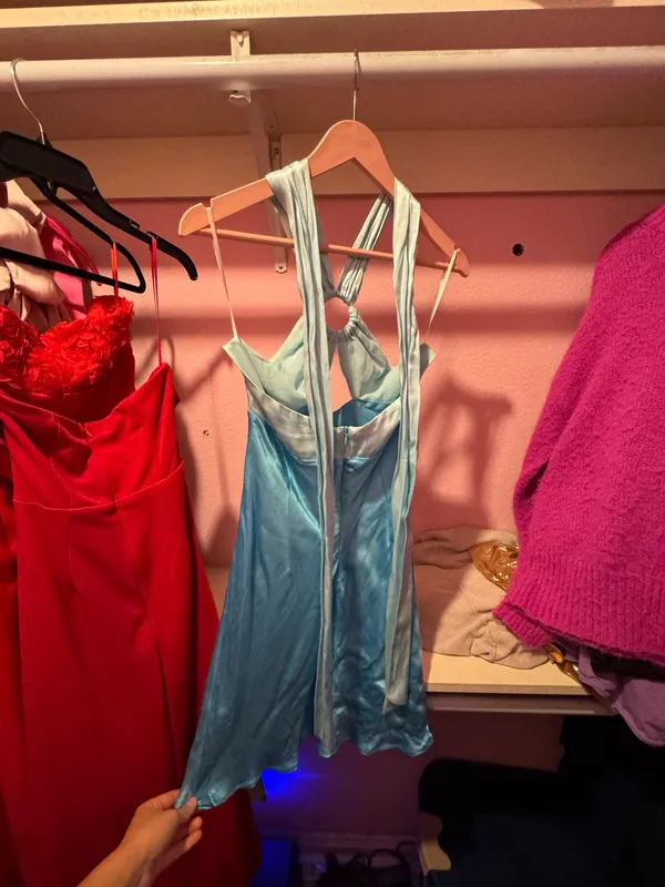 Hello Molly Satin Halter Dress - Image 2