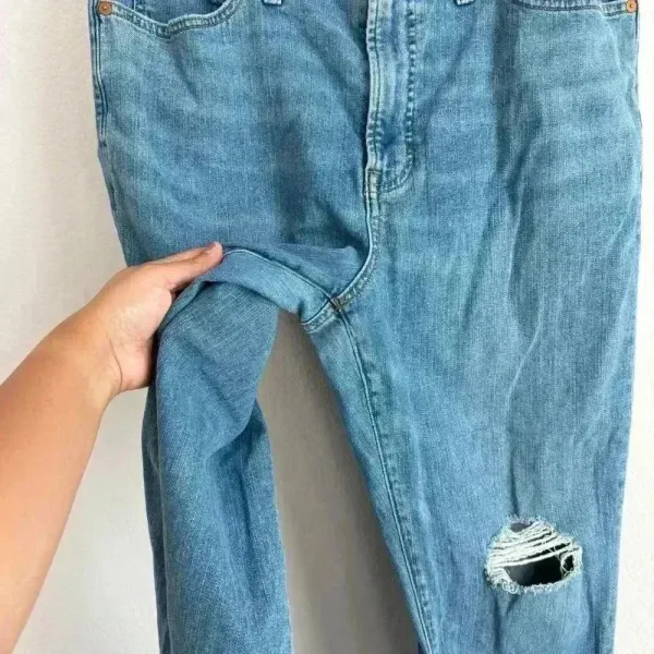 Madewell‎ The Perfect Vintage High Rise Distressed Raw Hem Jeans Women's Size 31 - Image 8