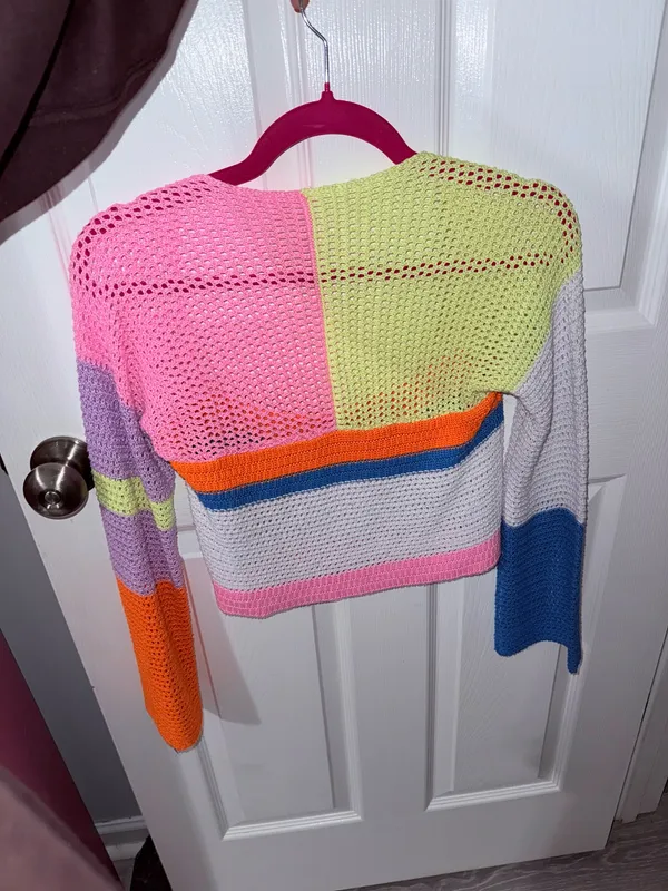 Amazon Crochet Knit Long Sleeve Sweater  - Image 2