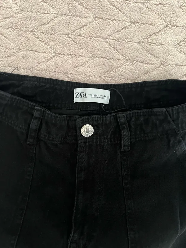 ZARA Cargo Pants Black - Image 2