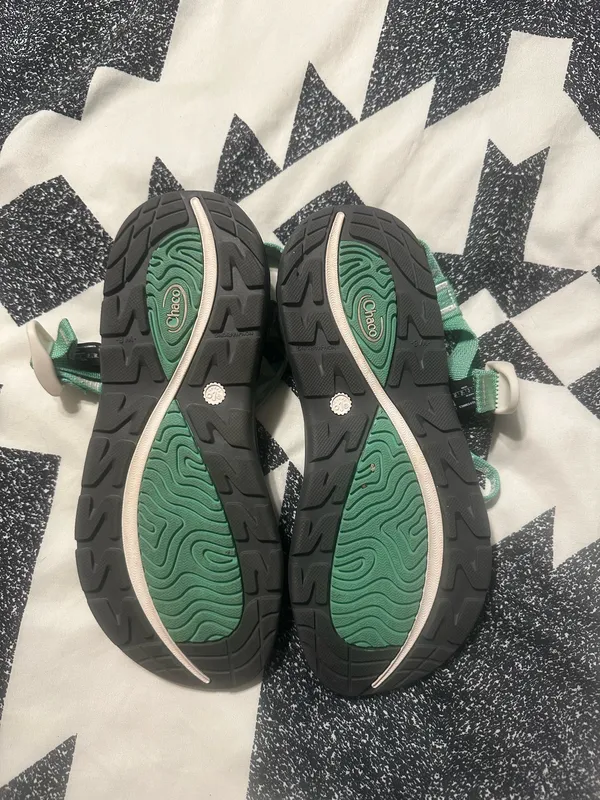 Green Grey Chaco Strappy Sandals - Image 2