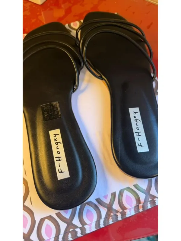 SIZE 9 SHEIN Women’s Sandals black summer shoes - Image 2