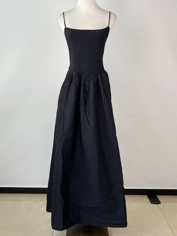 NWOT Farm Rio Cotton Black Sleeveless Midi Dress Size L - Image 5
