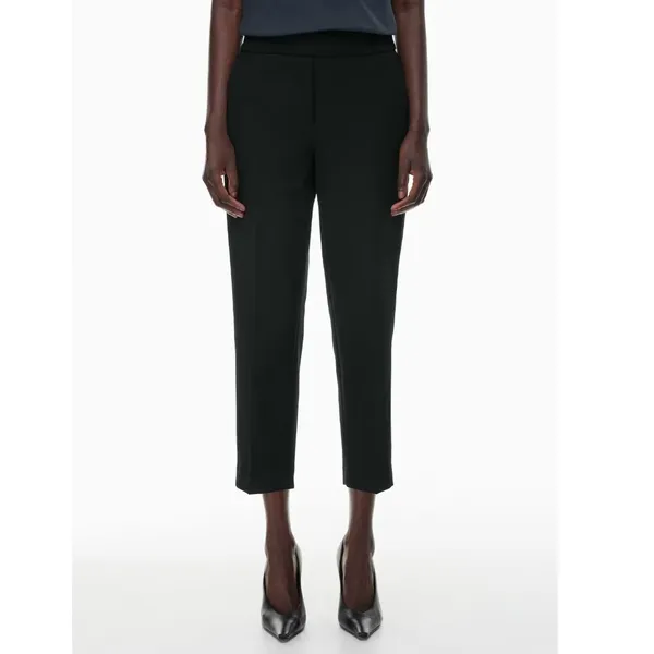Aritzia Babaton Conan Cropped Trouser Pants Mid Rise Elastic Waist Black Size 6 - Image 8