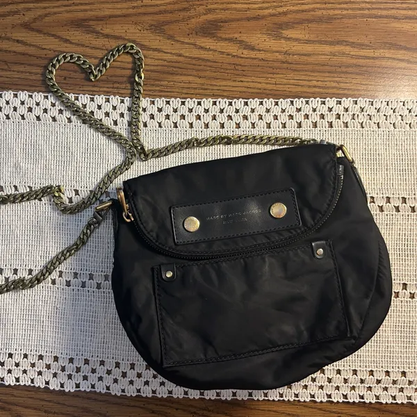 Marc by Women's Nylon Crossbody Handbag with Gold Chain - Image 2