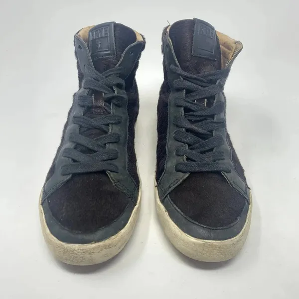 Frye Dylan Calf Hair High‎ Top Sneakers Black Size US 6.5 - Image 3