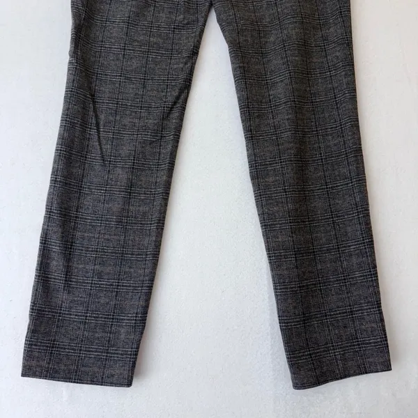 Zara Woman Gray Brown Plaid Glen Check Slim Fit Dress‎ Pants Size 2 - Image 6