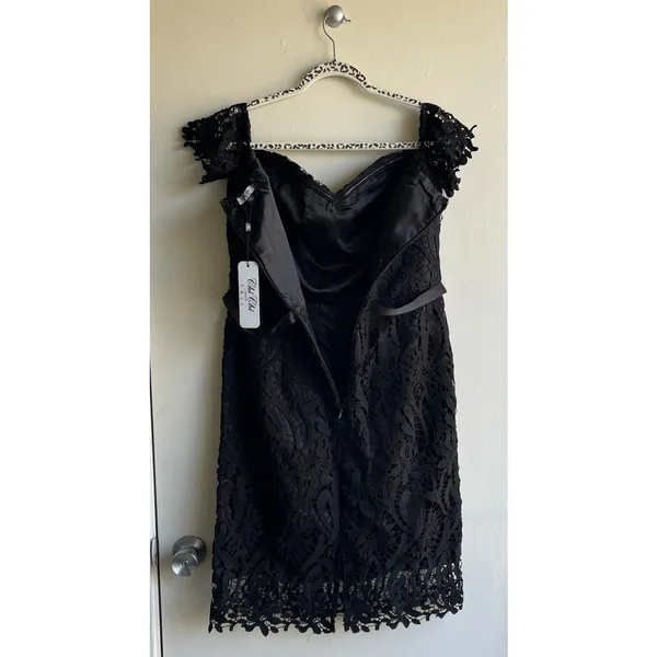 NWT Tall Sz 12 Chi Chi London Black Lace LBD Dress Whimsigoth Dark Romance $95 - Image 6