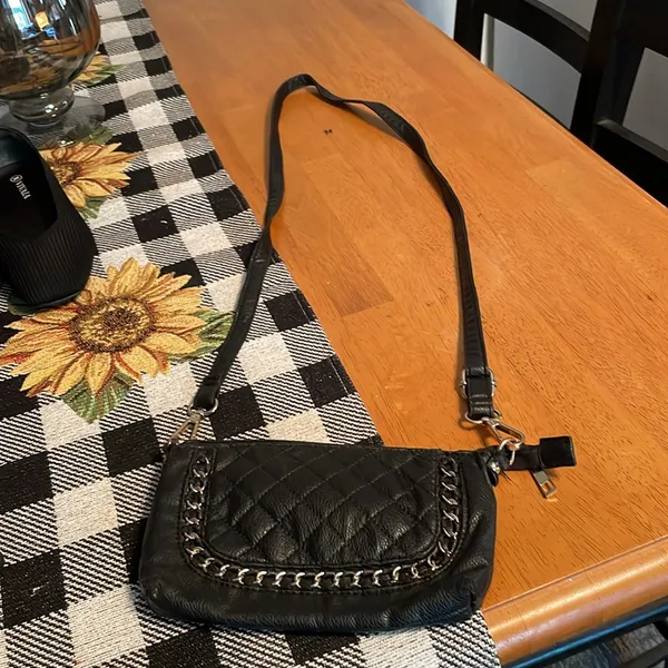 Cesca small purse crossbody with golf braid details Black - Image 6