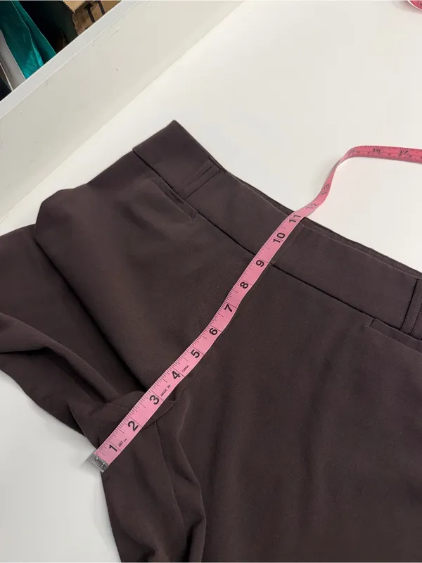 Business slacks size 6 Anne Klein chocolate brown pants‎ belt loops back pockets - Image 6