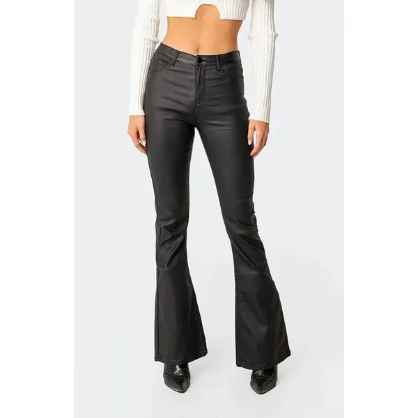 ✨Edikted Luna Faux Leather Flare Sz XS Jeans✨ - Image 2