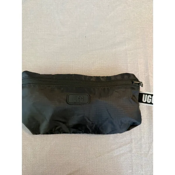 UGG Black Ripstop Nylon Packable Tote Bag White Logo‎ Branded Handles Shopper - Image 7