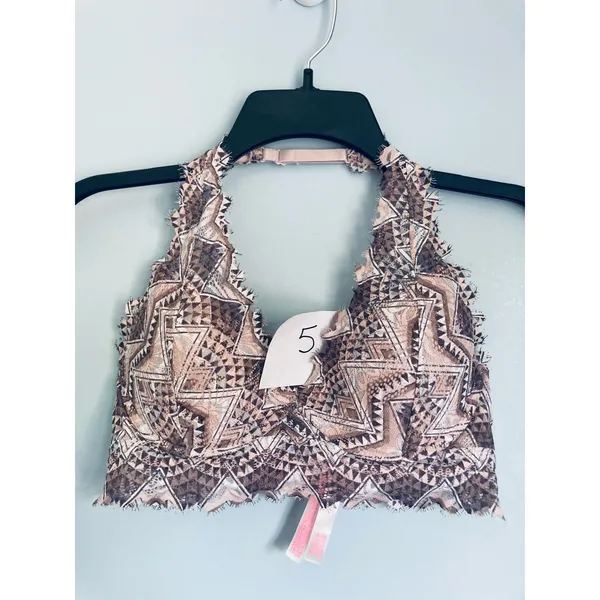 Victoria's Secret Bralette Halter Small Aztec Print Boho Festival - Image 10