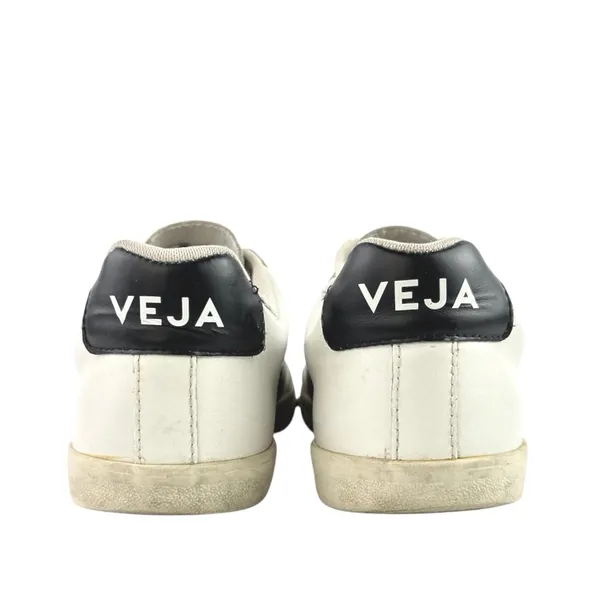 Veja Esplar Women's White Leather Logo Low Top Lace Up Athletic Sneakers Shoes 9 - Image 3