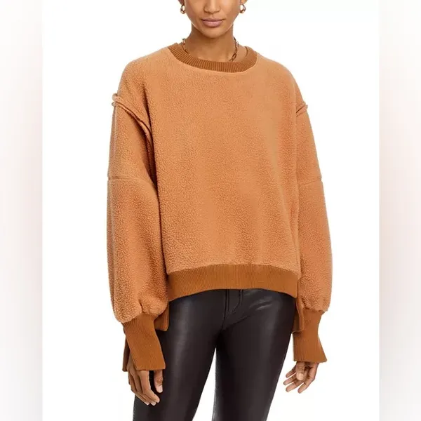 NWOT Free People We The Free Cozy Camden Sweatshirt In Sandstorm Sold Out Color - Image 4