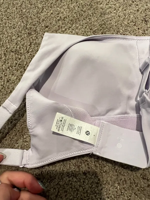 NWT lululemon in alignment straight strap bra light support C/D cups in lavender dew - Image 5