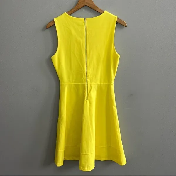 The Limited Sleeveless Skater Dress Bright Yellow Size XS - Image 4