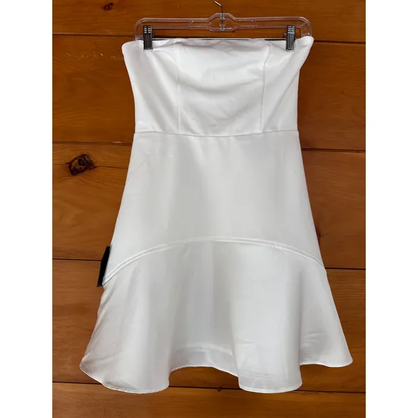 Lulus Compelling Style White Strapless Mini Dress Tube Classy Night Out Small - Image 2