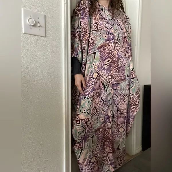 Vintage Handmade Plus Size Funky‎ Kaftan Butterfly Sleeve - Image 3