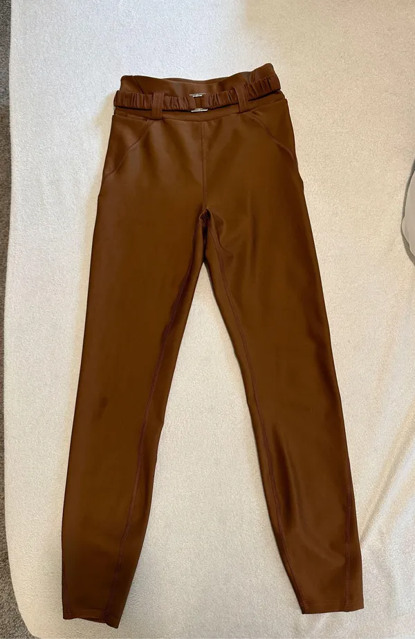 Alo brown belt leggings size xs - Image 4