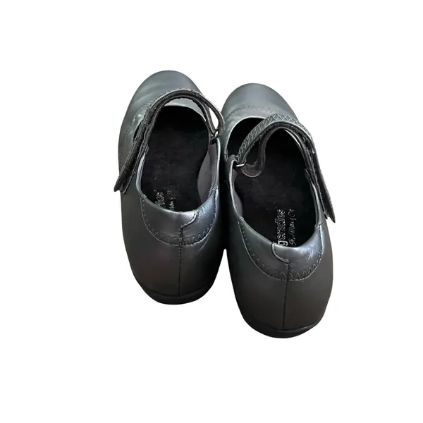 Walking Cradles Mary Jane Flats Comfort Strap Low Heel Metallic Gray 7N - Image 4