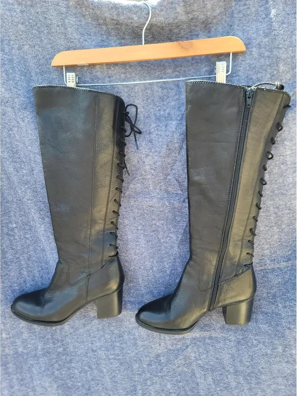 Söfft Wheaton Lace-Up Boot Leather Cottage Whimsigoth Sz 8 - Image 5