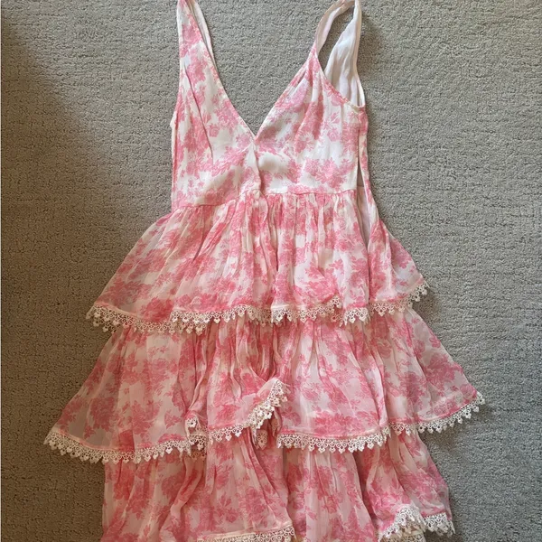 Lovers + Friends Pink Floral Lace Mini Dress - Image 4
