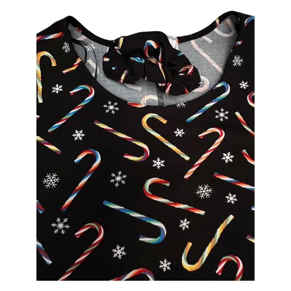 Allison Brittney Long Sleeve Womens Black Multi Christmas Print‎ Festive Holiday - Image 6