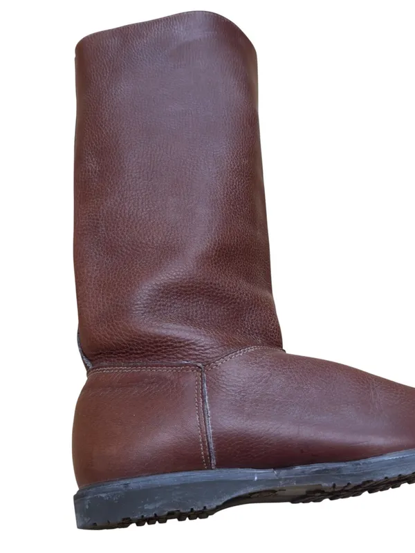 Eddie Bauer Brown Leather Tall Riding Boots Vibram Sole Women Approx US 8 EU 39 - Image 7
