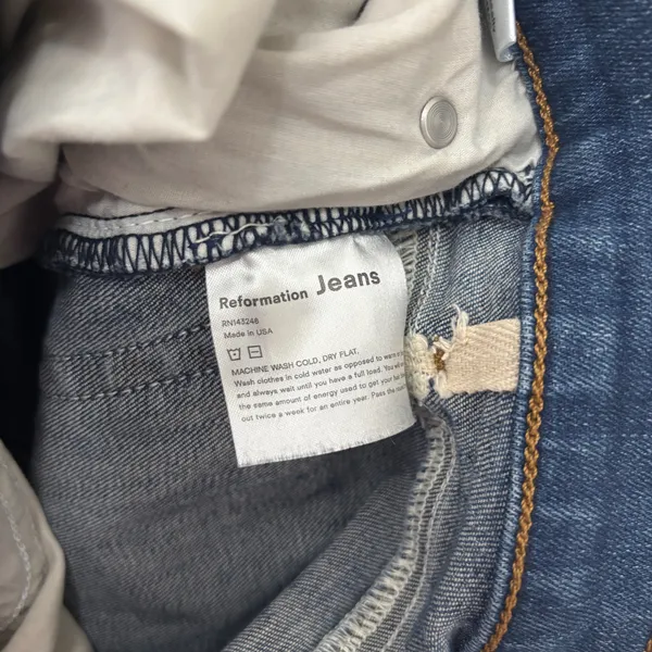 Reformation Women’s Skinny High-Rise Dark Blue Jeans Size 27 - Image 5
