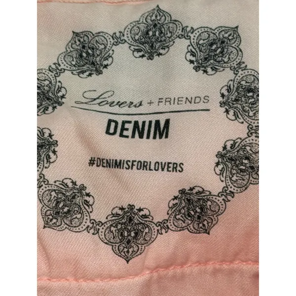 Lovers + Friends Jack High Rise‎ Distressed Denim Shorts Pink Amalfi Size 28 - Image 11