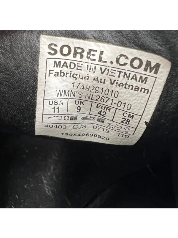 Sorel Emelie Black Leather Chelsea Ankle Boots Size 11 Waterproof Comfort - Image 7