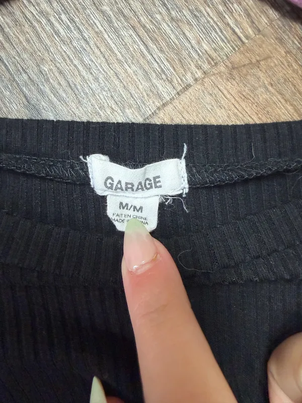 Black Garage Crop Top - Image 3