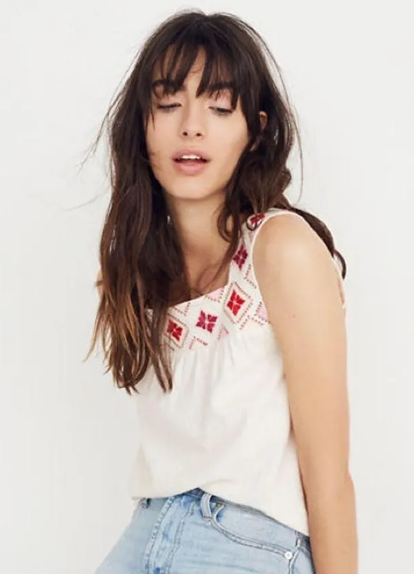 Madewell Embroidered Island Tank Top - Image 2