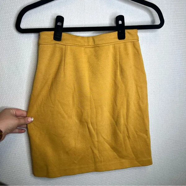 Boden | Mustard Yellow Pencil Mini‎ Skirt for Casual Work 2R - Image 3