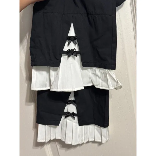 Pretty Damage Bow Ruffle Hem Pants Coquette Goth Regency Whimsigoth Gothic Y2K - Image 4