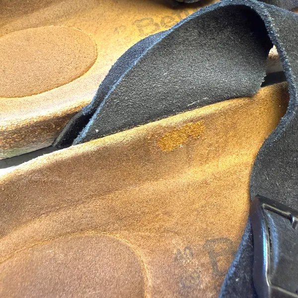 Birkenstock Betula Gizeh Thong Sandals Women's Size 40 Black Suede‎ Comfort Arch - Image 6