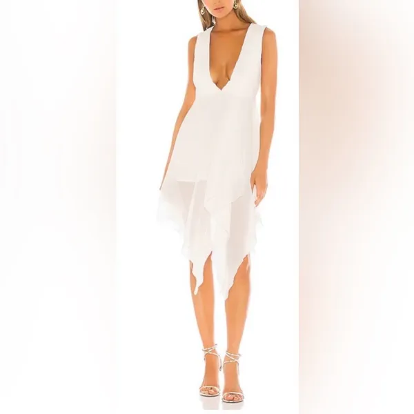 NBD Lexi Midi Dress with Plunge Neckline - Image 3