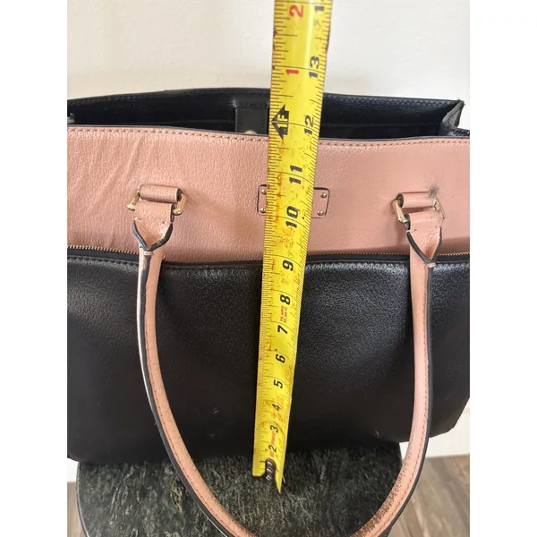 Kate Spade Grove‎ Street Maeve Leather Tote Bag Black Pink Handbag Large - Image 6