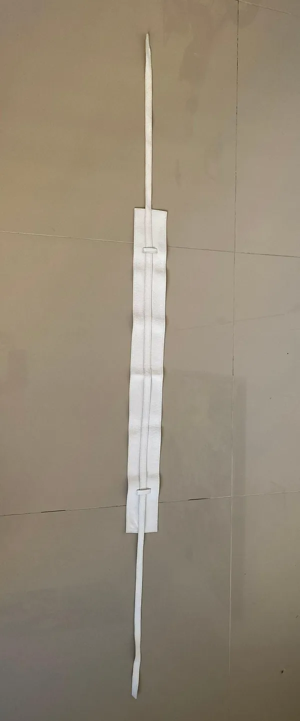 Guess White Leather Waist Belt Size Small - Image 6