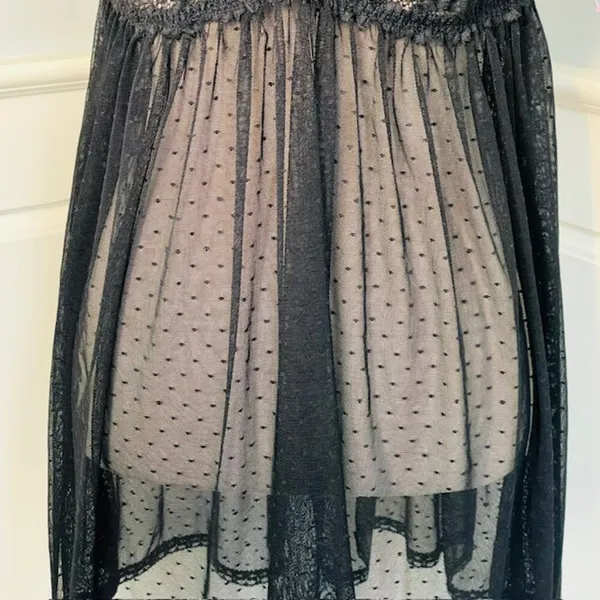 Savage X Fenty NWT Black Lace Trim Sheer Babydoll Nightie 1X New - Image 4