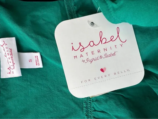 Ingrid & Isabel Teal Maternity Top Small NWT Green - Image 3
