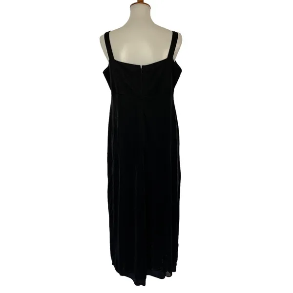 Morgan and Co Black Maxi Dress 15 Vintage Evening Formal Gown Special Occasion - Image 5