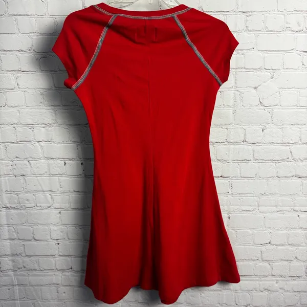 BDG Urban Outfitters New Red Annabelle Tee‎ Mini Dress Contrast Stitch Small - Image 6