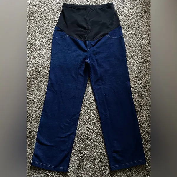 Time&Tru Maternity Jegging Med (8-10) SlimFit Dark Wash Denim Stretch NWT - Image 6
